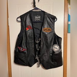 Genuine leather woman’s bikers vest xxl